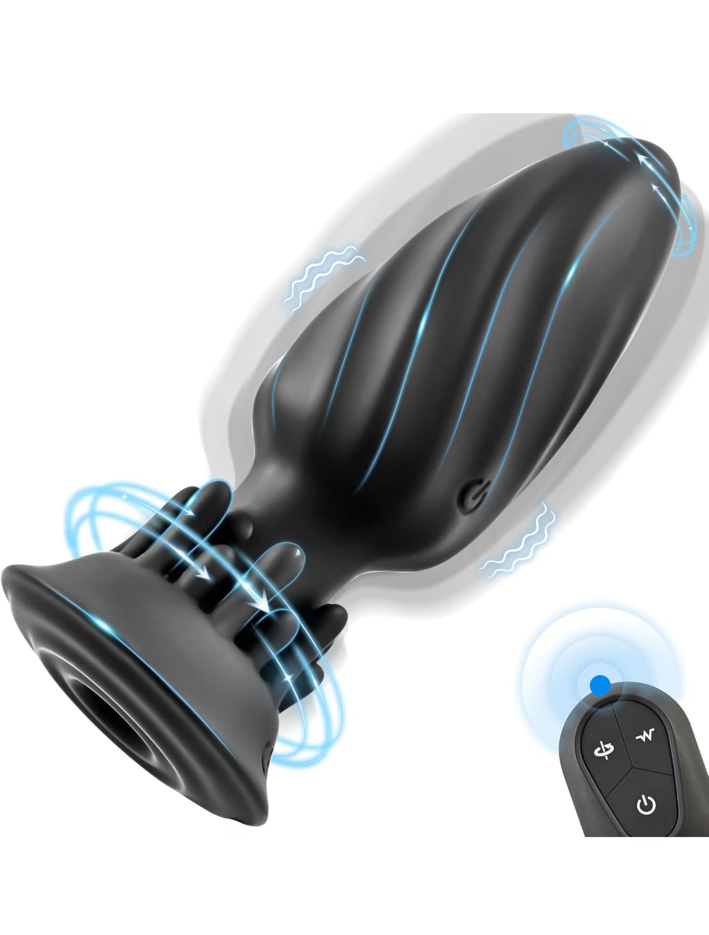 Anal Plug Adult Sex Toy with 10 Rotation & Vibration Modes, Prostate Massager Anal Sex Toys with Rotating Tentacles, Prostate Toys Vibrating Butt Plug Anal Dildo with Remote, Sex Toys for Gay & Couple