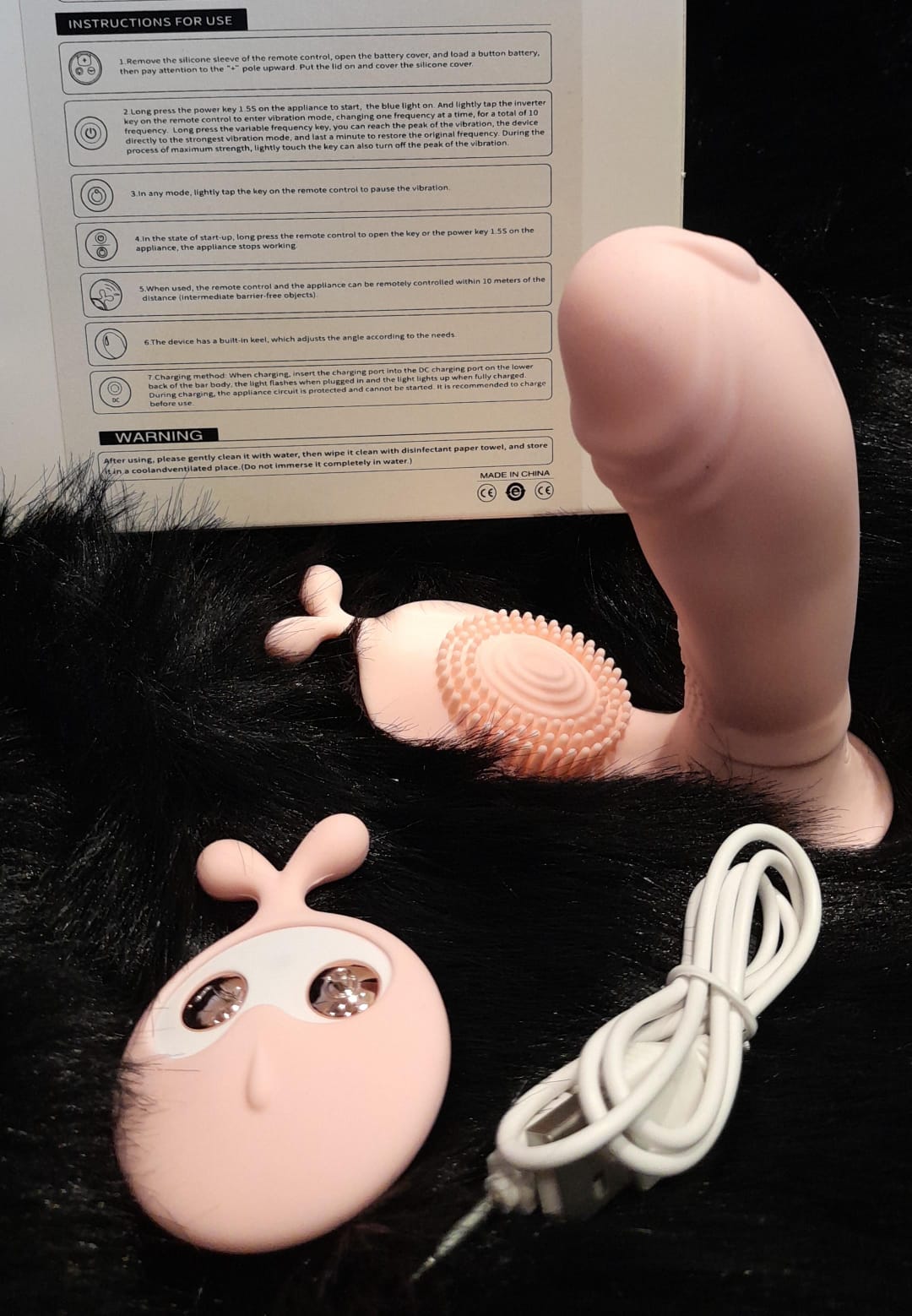 Remote Controlled Butterfly Wearable Vibrator with Bunny Ear