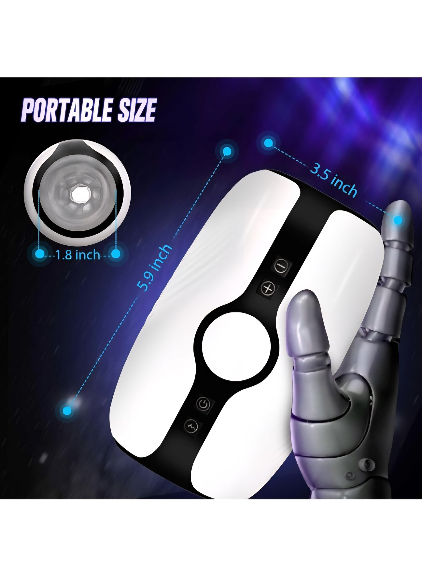 Automatic Male Masturbator Cup for Men, Open Ended Male Sex Toys for Penis Stroker with 3 Clamping Sucking & 7 Vibrating Modes, Pocket Pussy Penis Vibrator Male Blowjob Machine Adult Toys for Men