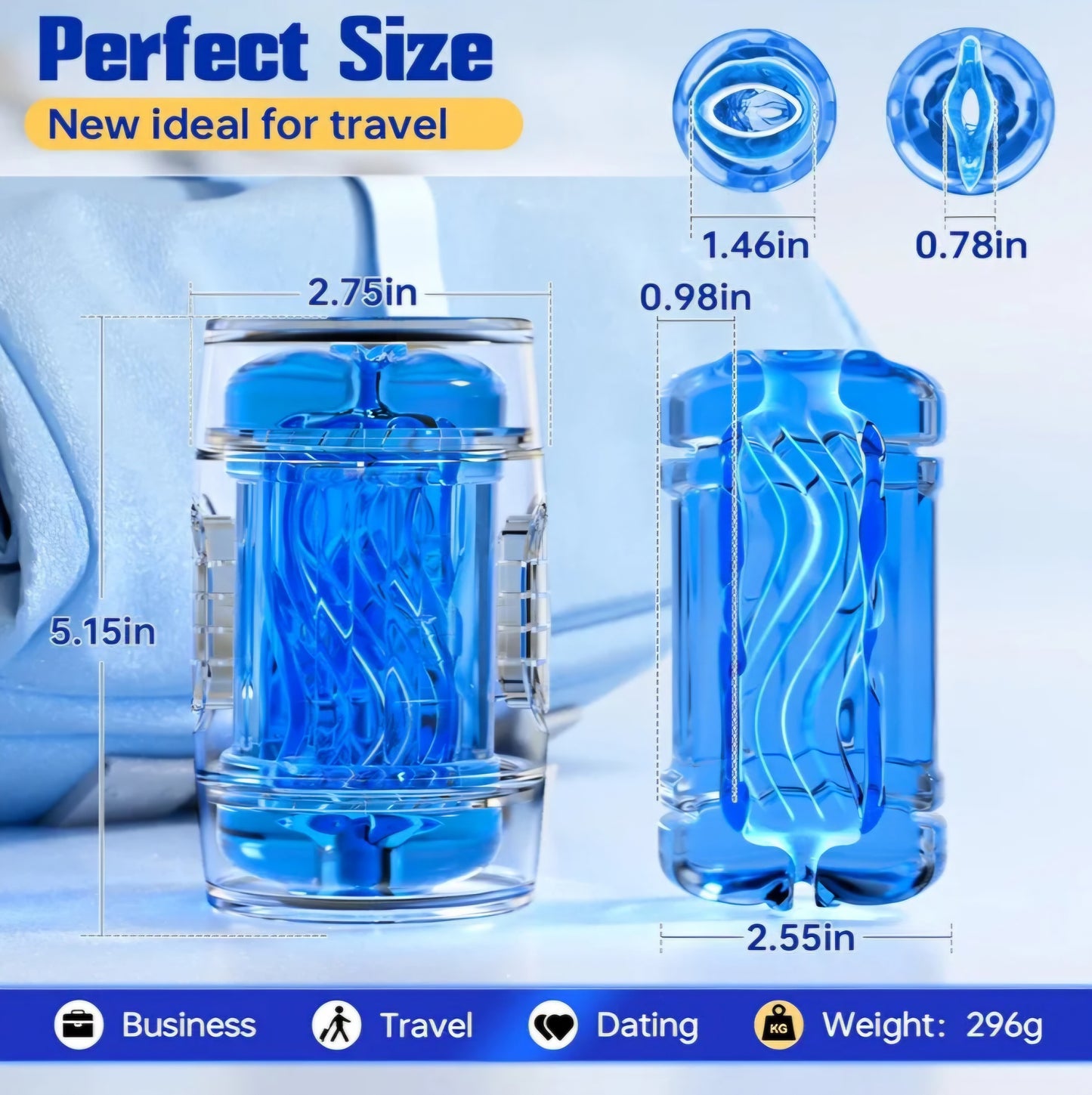 Your New Go-To Pleasure Companion - Tired of bulky, heavy penis pump that take up too much space? Looking for the perfect stroker without breaking the bank? Hate sticky materials that feel uncomfortable after just one use? The Vighbee Upgraded Blue Jelly