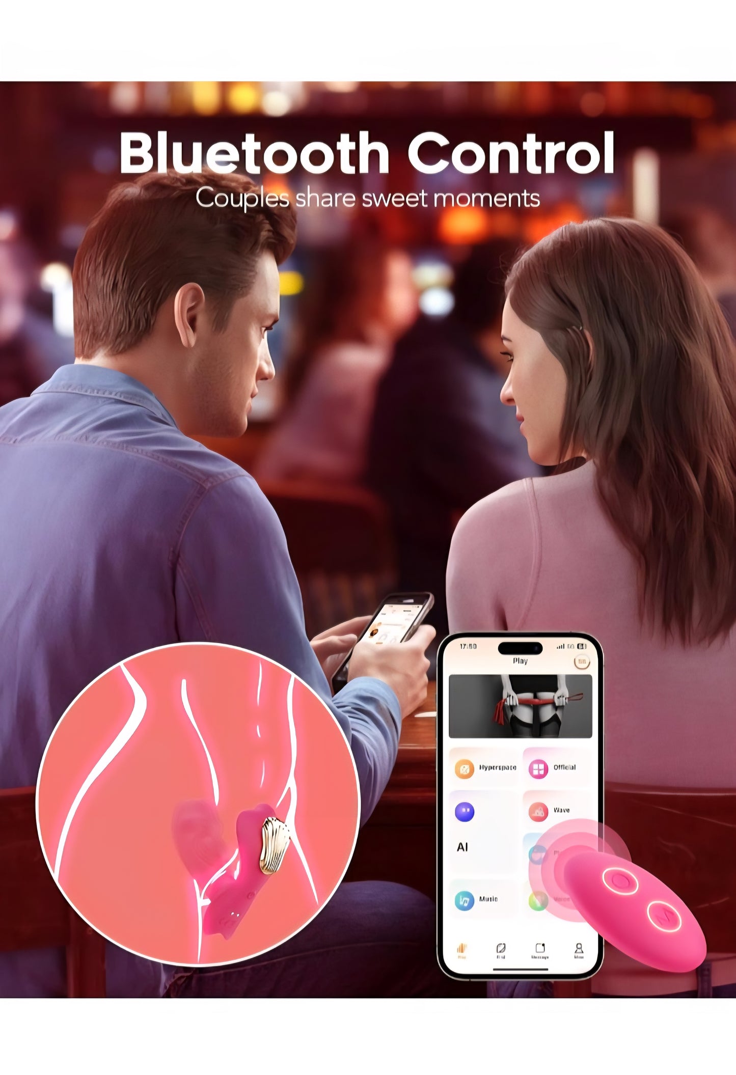 Sex Toys Remote Control Vibrator - UTIMI App Wearable G Spot Dildo Vibrators with 9 Tapping & Vibration Modes, Panty Vibration for Women Clitoral Stimulator, Female Adult Sex Toy for Couples Games