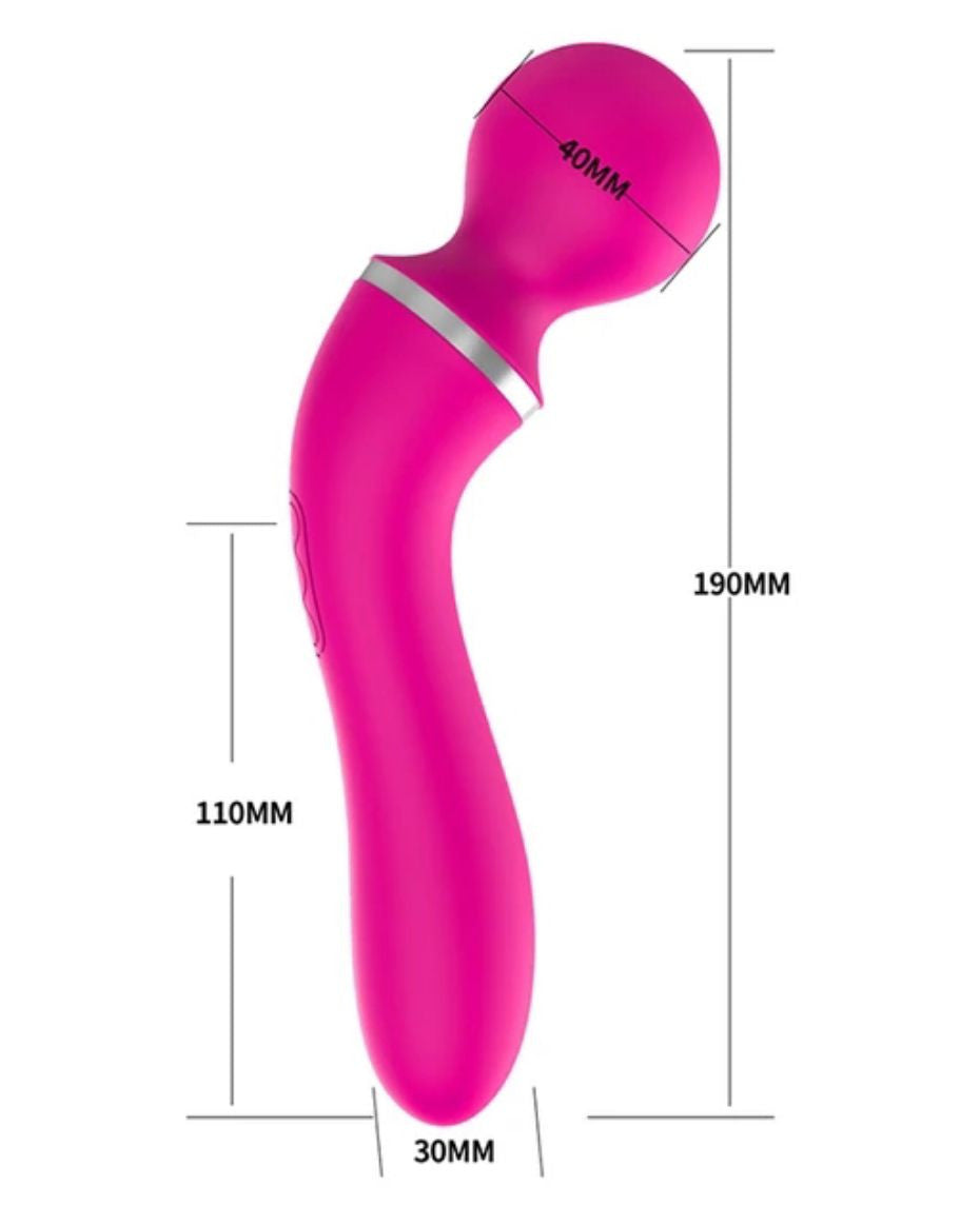 Wand Vibrator Set – Powerful Double Ended Vibrator with 3 Replaceable Heads