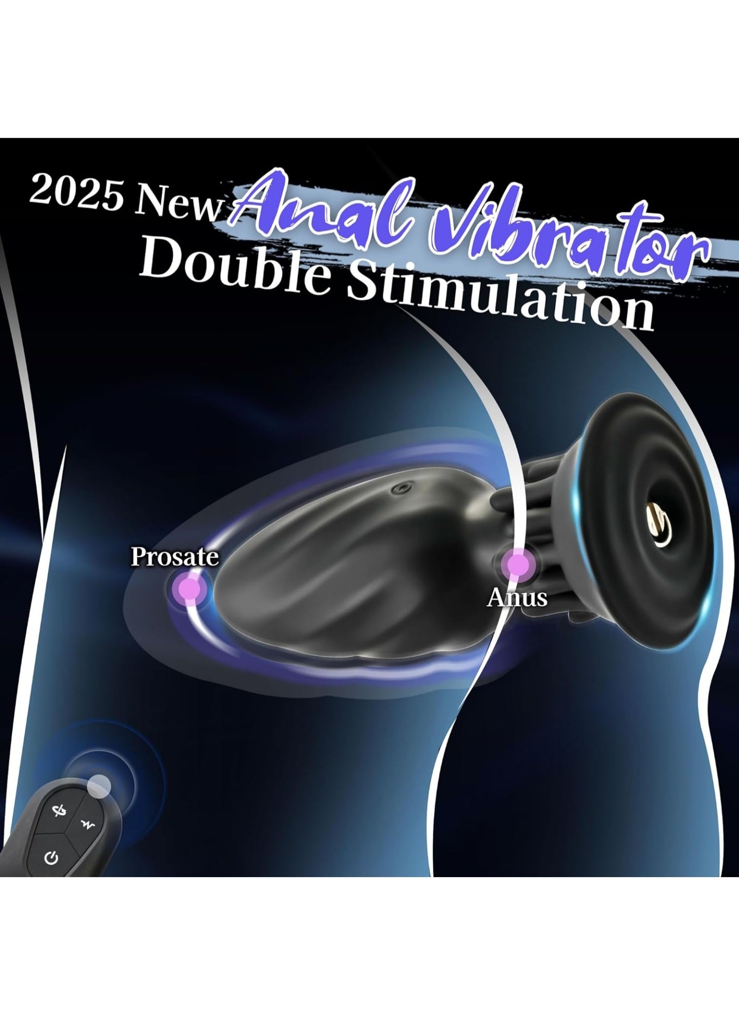 Anal Plug Adult Sex Toy with 10 Rotation & Vibration Modes, Prostate Massager Anal Sex Toys with Rotating Tentacles, Prostate Toys Vibrating Butt Plug Anal Dildo with Remote, Sex Toys for Gay & Couple