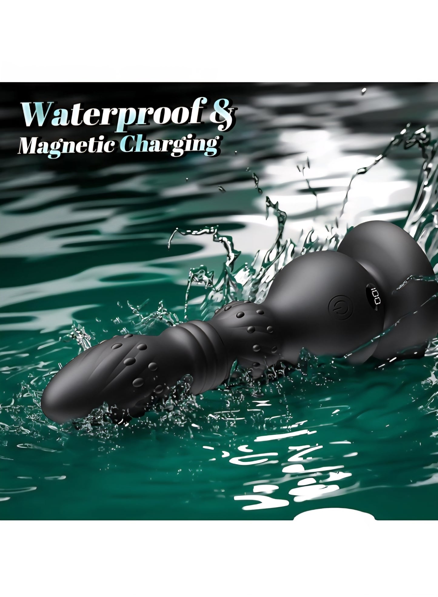 Thrusting Anal Vibrator Prostate Massager Butt Plug, Anal Beads with 10 Thrusting & Vibrating, LED Display Vibrators Male Sex Toys with Remote Control, Strap-on Anal Toy Adult Toys for Men