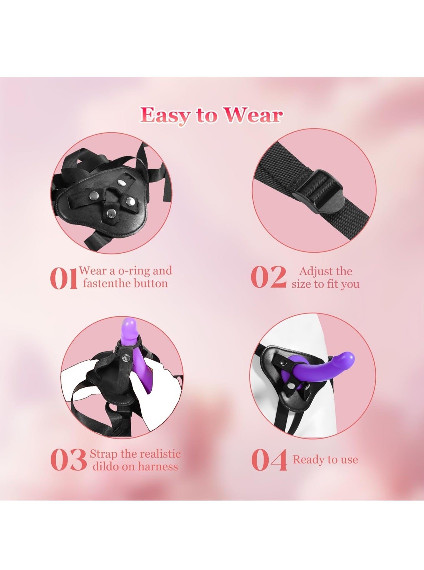 Strap On Dildo Sex Toys: Soft Strap on Harness with 7 Inch Curved Liquid Silicone Dildo Adult Toys for Pegging Play, Wearable Strap-On Realistic Dildos Anal Dildo for Men Lesbian Couple Sex Toys DP