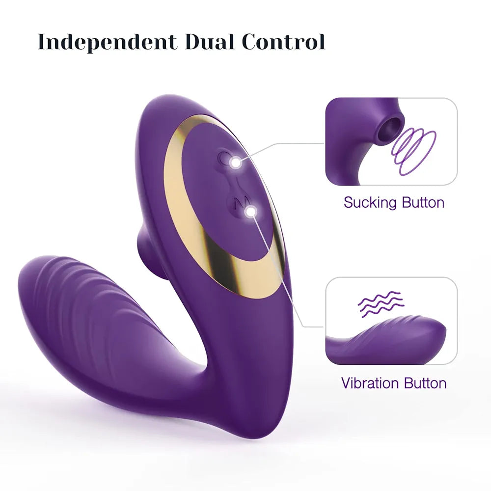 Double Orgasm Wearable Vibrator with Clit Suction and Gpot Stimulation
