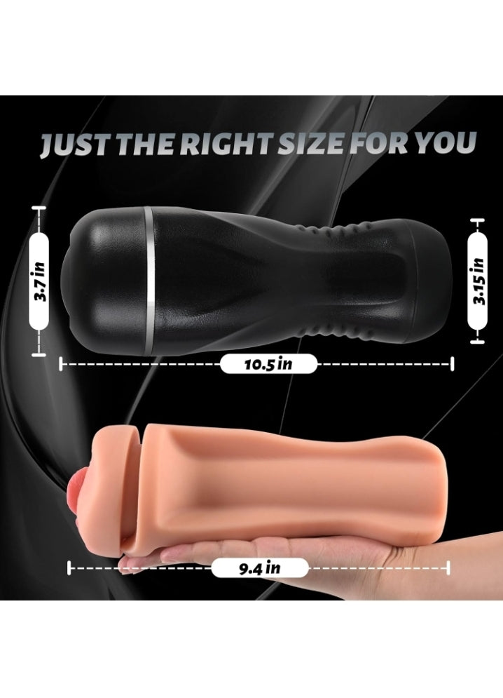 Male Masturbator Cup Sex Toys for Men, Realistic Pocket Pussy with 8 inch Lifelike Textured Vagina, Male Blowjob Stroker Man Masturbation for Penis Training