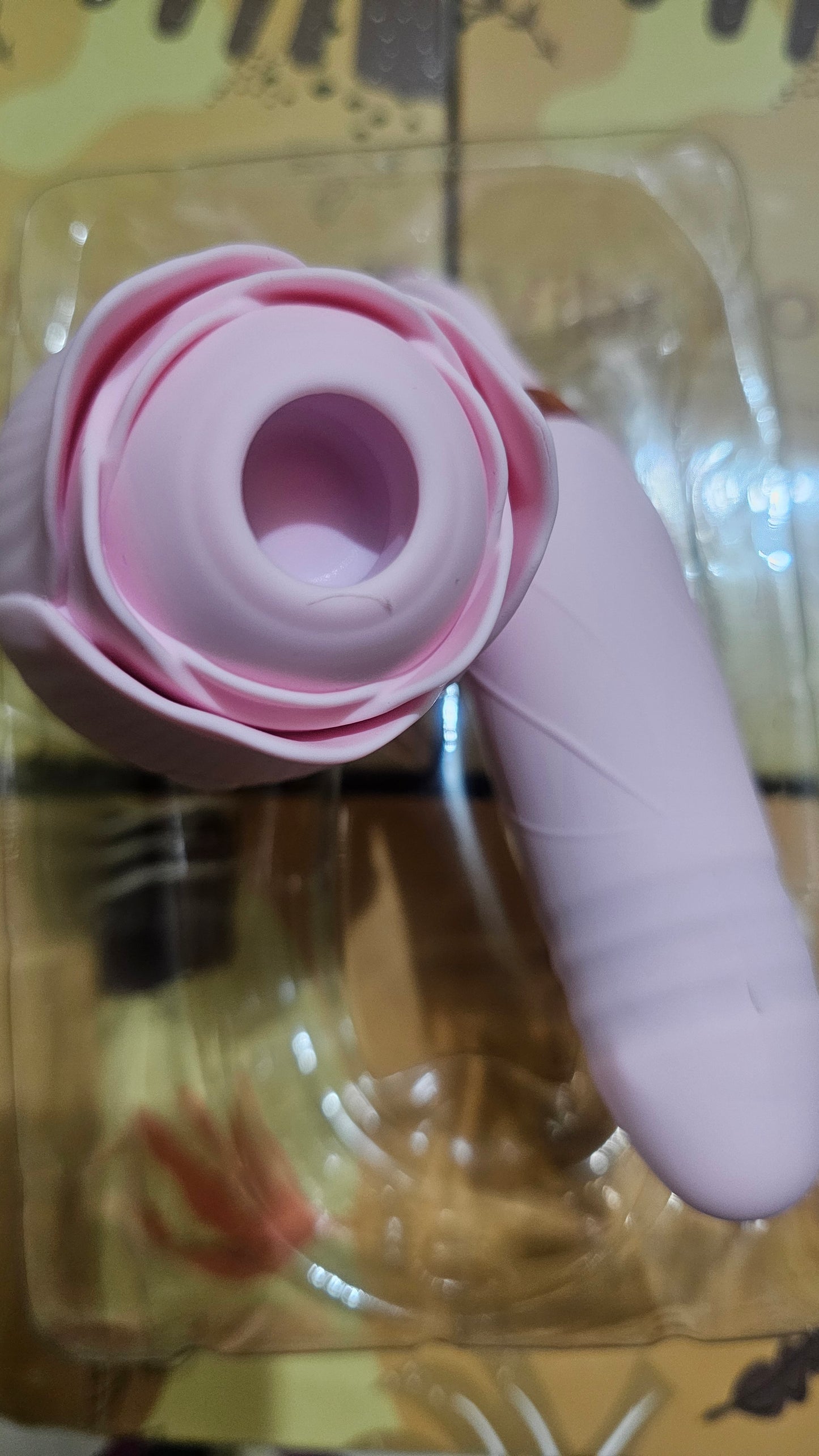 Sucking Rose Vibrator with Thrusting Bullet Extension, Toys for Women, Clitoris Vibrator with 10 Sucking & Vibrating Female Sex Toy, Dildo Thrusting Vibrator with 10 Thrusting Patterns