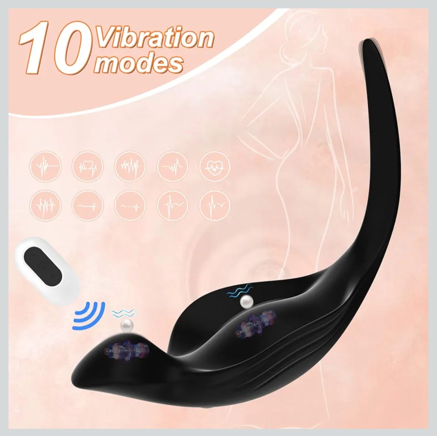 Wearable Clitoris Vibrator for Women, Silent Butterfly Panty Massager Sex Toys with Remote Control