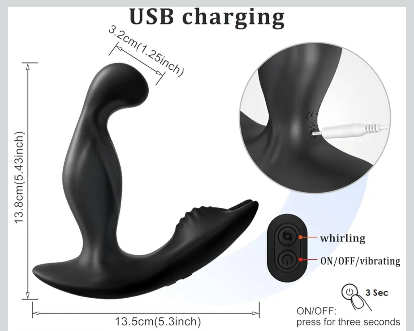 Rotating & Vibrating Anal Vibrator Prostate Massager Male Sex Toys, Adult Toys App Control Prostate Stimulator Toy with 3 Rotating & 9 Vibrating Modes Butt Plug Adult Anal Sex Toys for Men