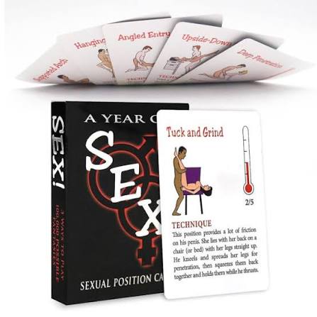 A Year of Sex! Sexual Position Card Game Foreplay Fun Sex Games Kama Sutra for Adults. Adult Sex Games, Fetish, Fantasy, Gifts