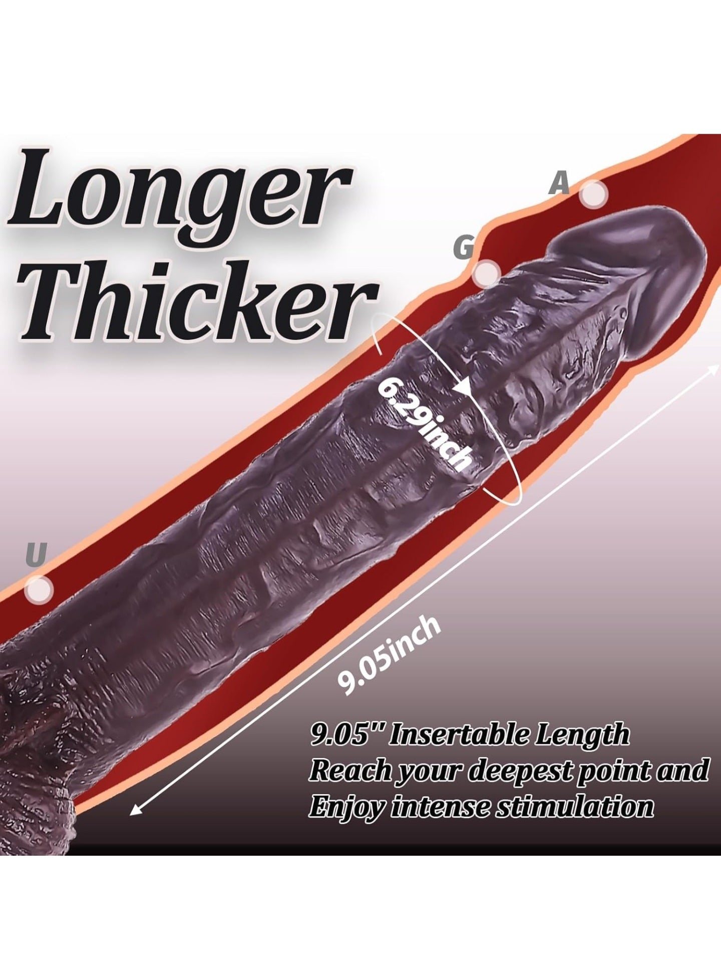 Realistic Dildo Sex Toys,12 inch Huge Dildo with Strong Suction Cup for G-Spot Stimulation,Ultra Soft Lifelike Big Penis Anal Dildos with Small Glans Adult Sex Toy for Women/Men,Brown