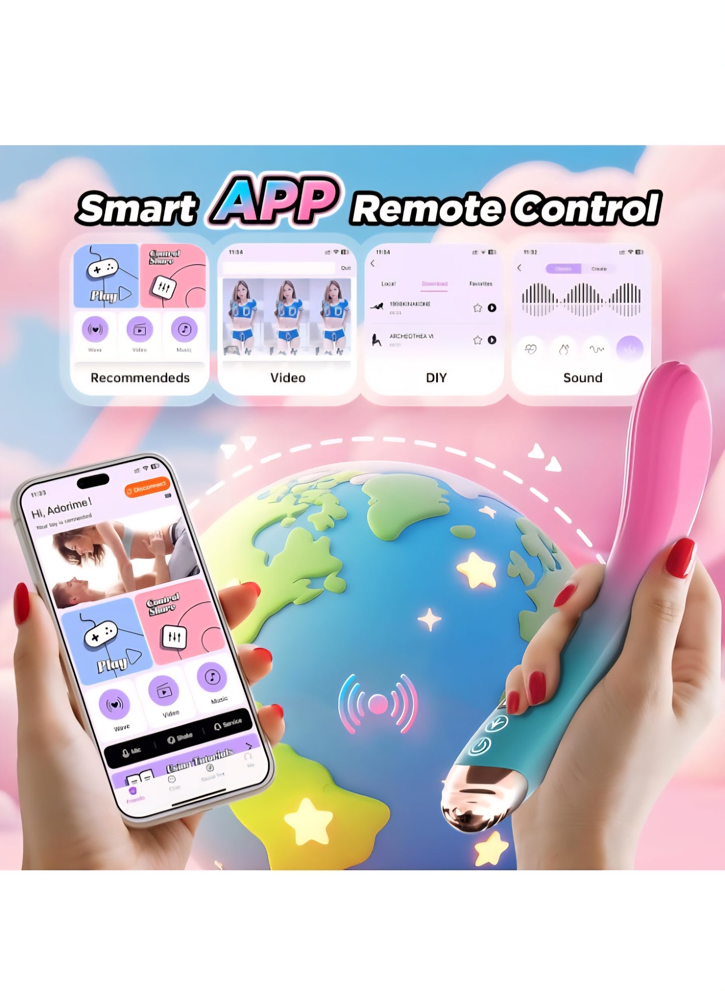 Sex Toys for Women G Spot Vibrator - Adult Toys Women Sex Toy Finger Vibrator with 9 Wiggling & 9 Vibrating, App Control Vagina Vibrator Oral Sex Clitoral Stimulator, Couples Adult Sex Toys & Games