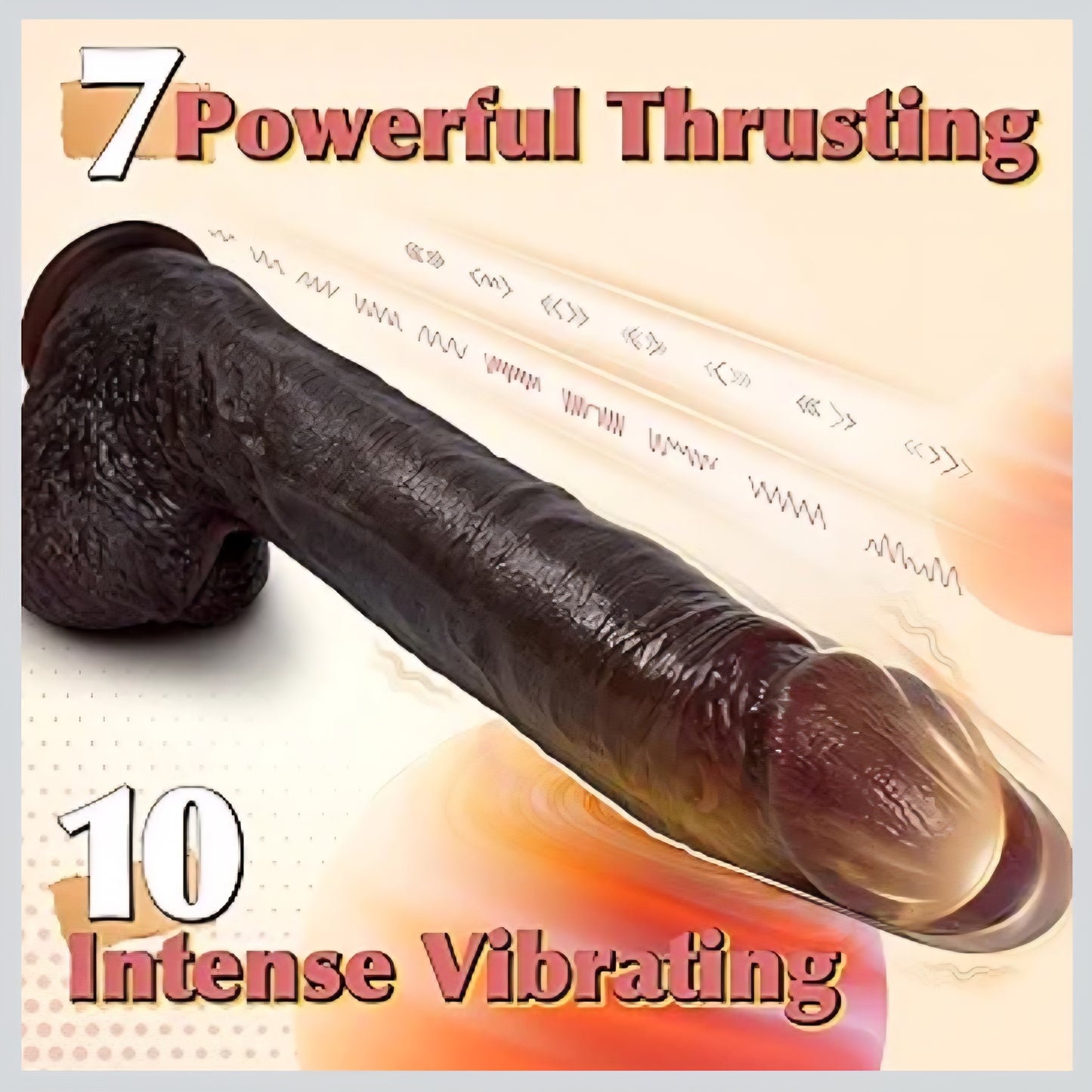 11 inch BBC Thrusting Dildo Sex Toys - Big Black Dildos with 7 Thrusting & 10 Vibrating & Heating Modes, Realistic Thick Silicone Dildo for Anal Clit G-Spot, Hands-Free Play Adult Toys for Women Men
