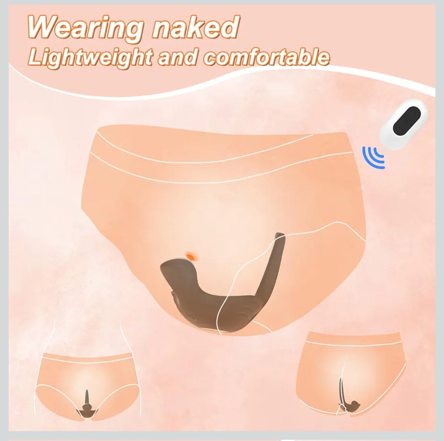 Wearable Clitoris Vibrator for Women, Silent Butterfly Panty Massager Sex Toys with Remote Control