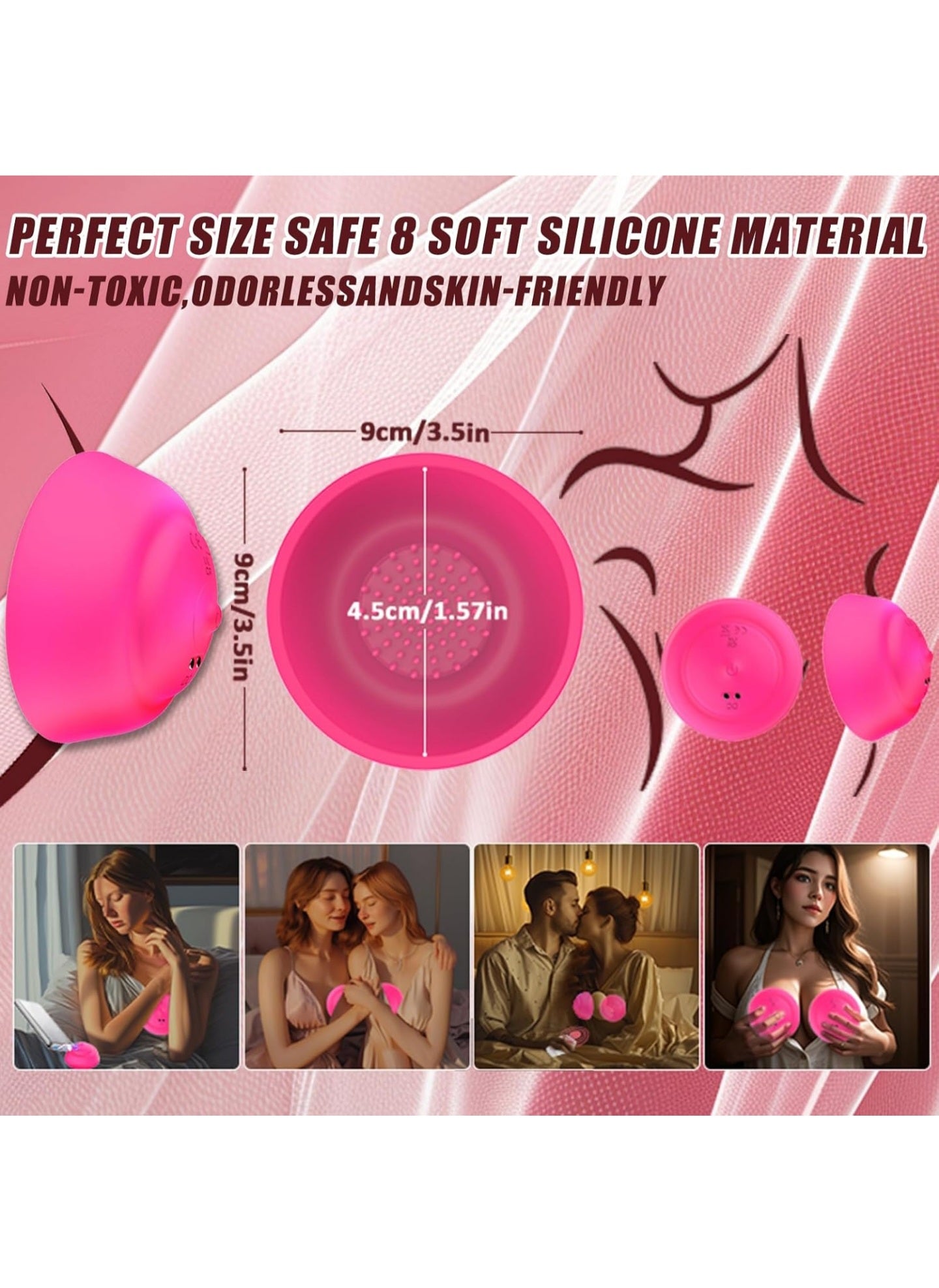 Nipple Toy Vibrator for Women with Remote Control, Wireless Nipple Clamps Sucking with 10 Vibrating Modes, APP Remote Control Nipple Toys for Women Couples, Adult Sex Toys for Women Couples