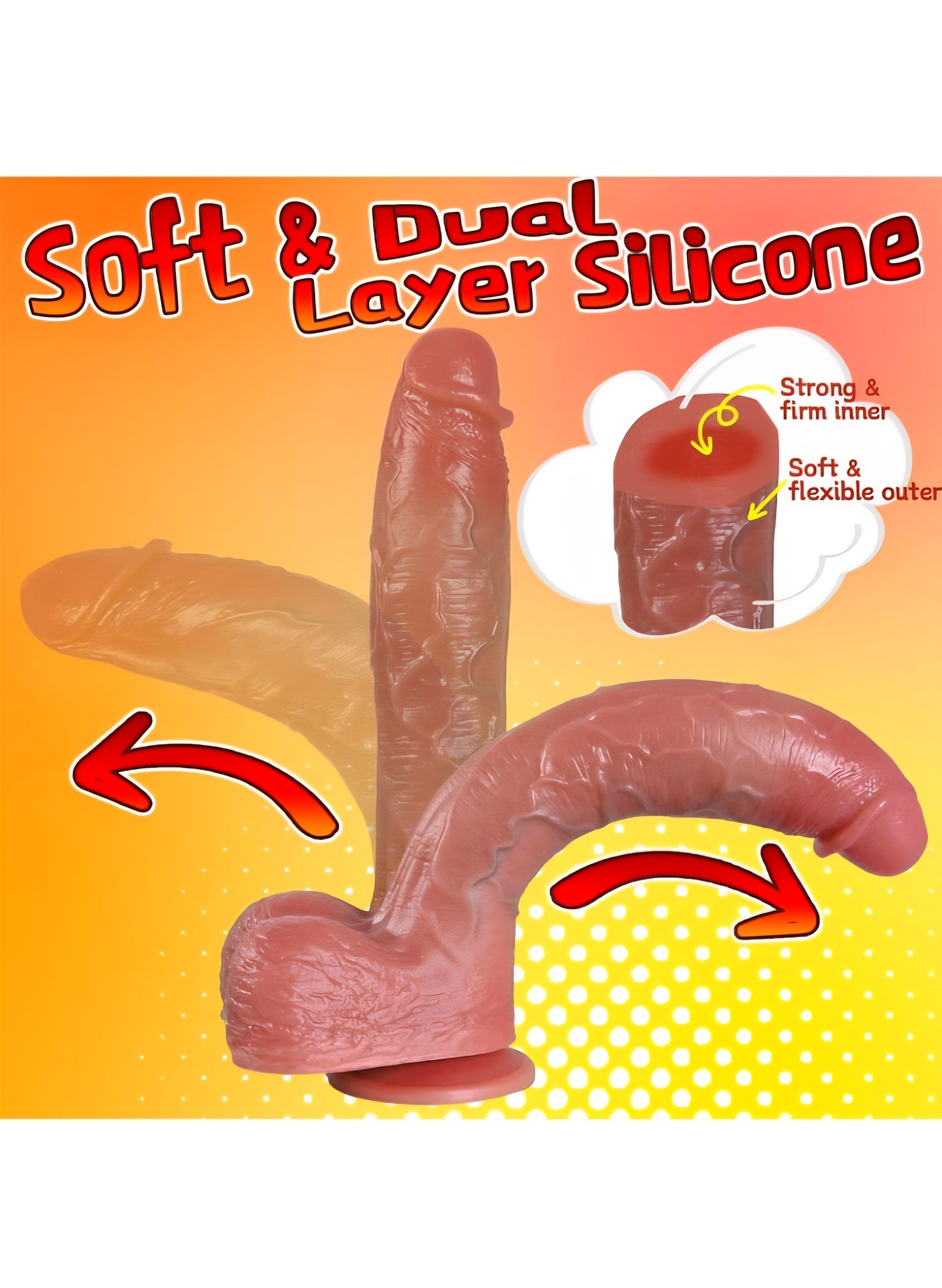 11 Inch Realistic Lifelike Big Dildo, Realistic Silicone Huge Thick Dildos with Powerful Suction Cup, Giant Dildo for G Spot and Anal Play, Adult Sex Toys for Men Women Couples
