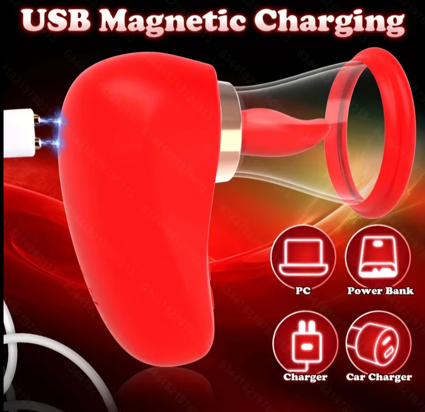 2-in-1 Oral Simulation Sucking Vibrator - 9 Licking Modes & 3 Suction Intensities - Waterproof, Magnetic Charging, Soft Silicone Massager for Couples & Solo Play