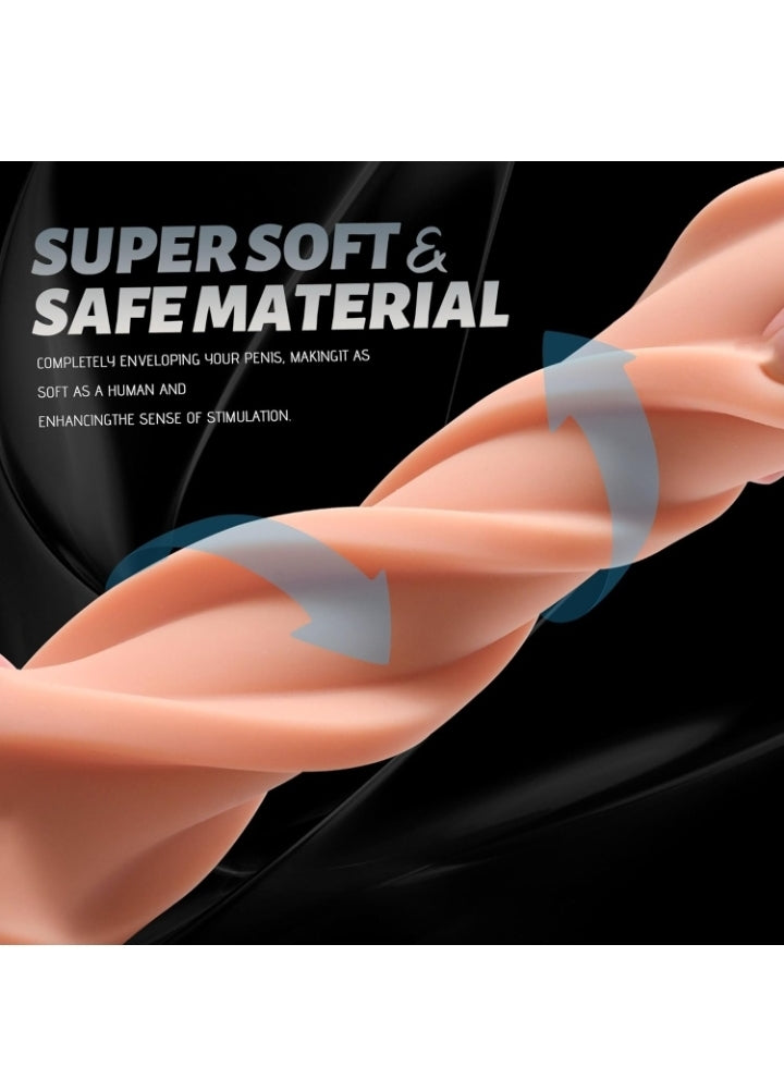 Male Masturbator Cup Sex Toys for Men, Realistic Pocket Pussy with 8 inch Lifelike Textured Vagina, Male Blowjob Stroker Man Masturbation for Penis Training