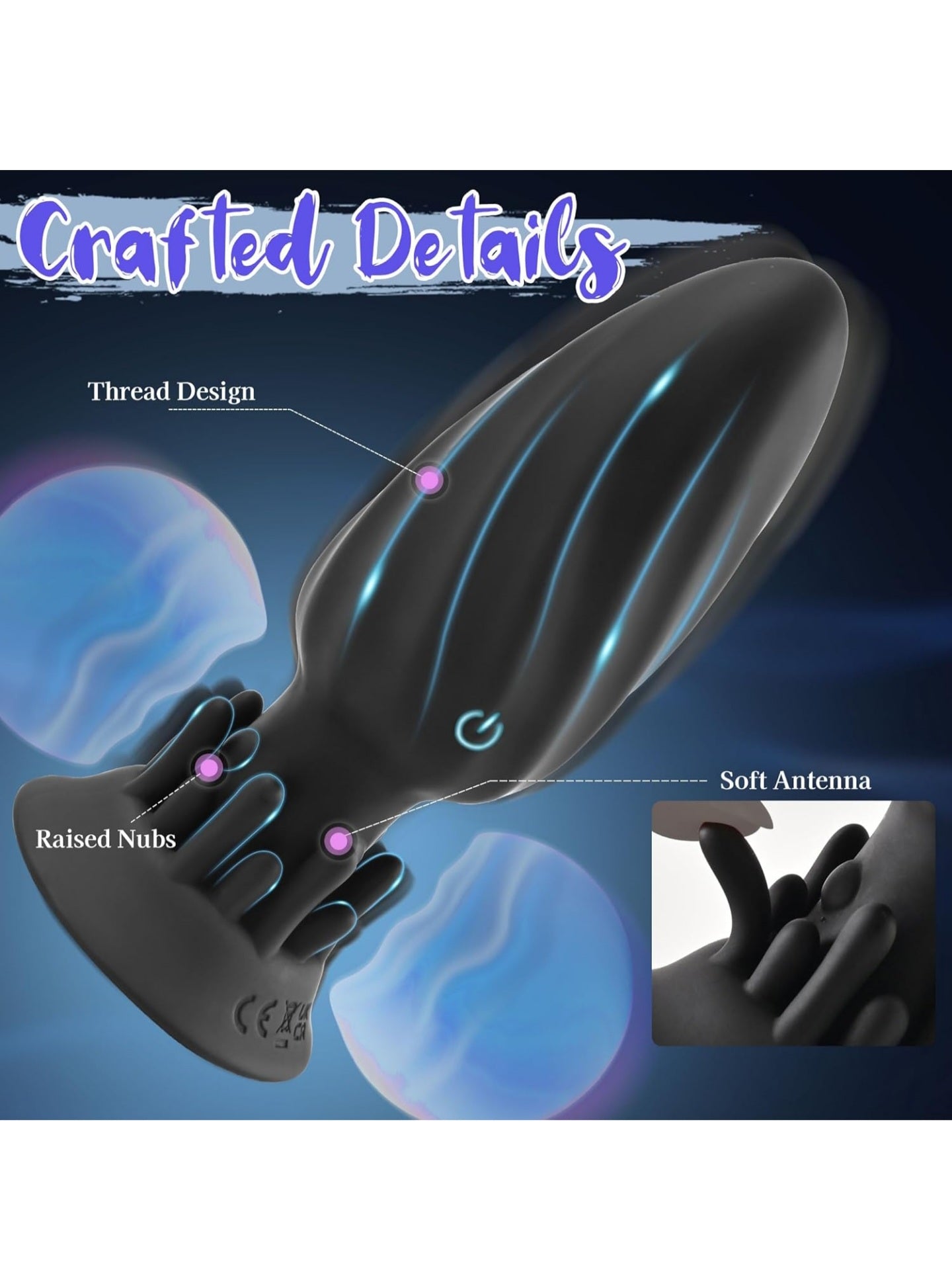 Anal Plug Adult Sex Toy with 10 Rotation & Vibration Modes, Prostate Massager Anal Sex Toys with Rotating Tentacles, Prostate Toys Vibrating Butt Plug Anal Dildo with Remote, Sex Toys for Gay & Couple