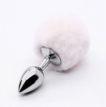 Furry Tales Bunny Tail Metal Butt Plug 2.5 Inch