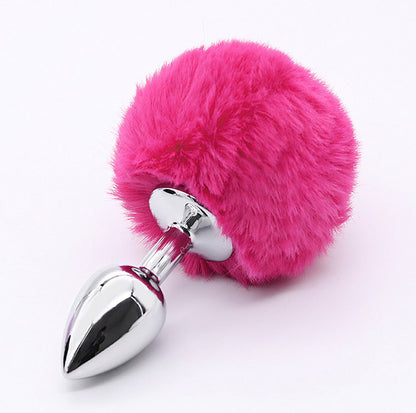 Furry Tales Bunny Tail Metal Butt Plug 2.5 Inch