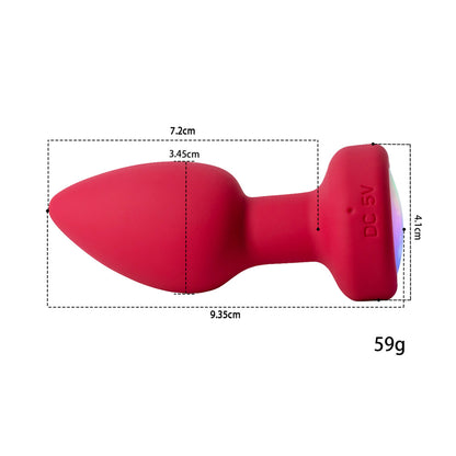 Remote Controlled Lighting Anal Plug Colorful Light