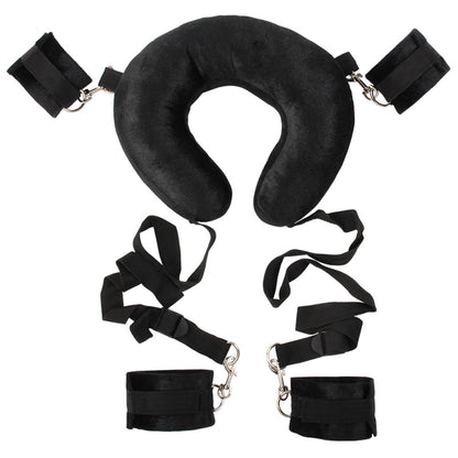 Missionary Leg Spreader with Neck Pillow Support BDSM Sex Bed Bondage Kits with Restraints for Ankle & Wrist Spreader Bar Sex Resistance Strap Leg Hand Cuff Set for Adults Bedroom Sex Handcuff Bracelets for Women