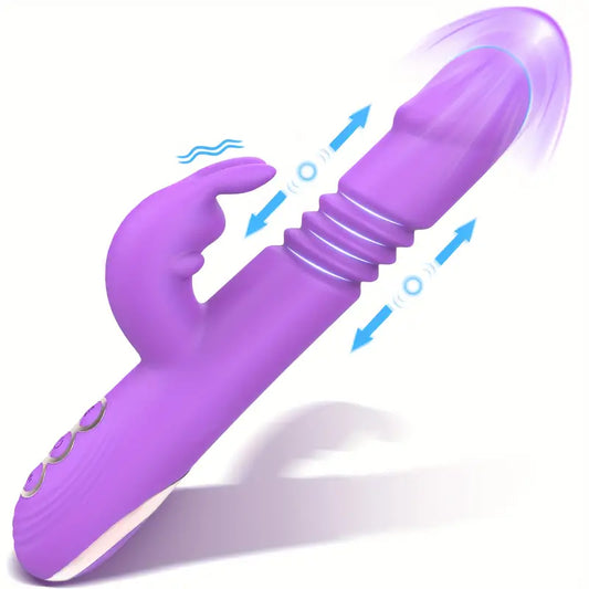 Vibrators Thrusting Vibrator for Women - 9.65" Vibrator Dildo Adult Toys, Vibrators, Sex Toy Beaded Rabbit Vibrators with G Spot & Clitoris Stimulator, Female Sex Toys