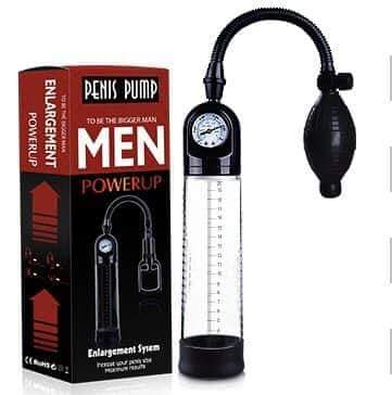 12 Inch Ball Type and Pull Handle Penis Pumps with Gauge, Durable, Waterproof Enhancement System.