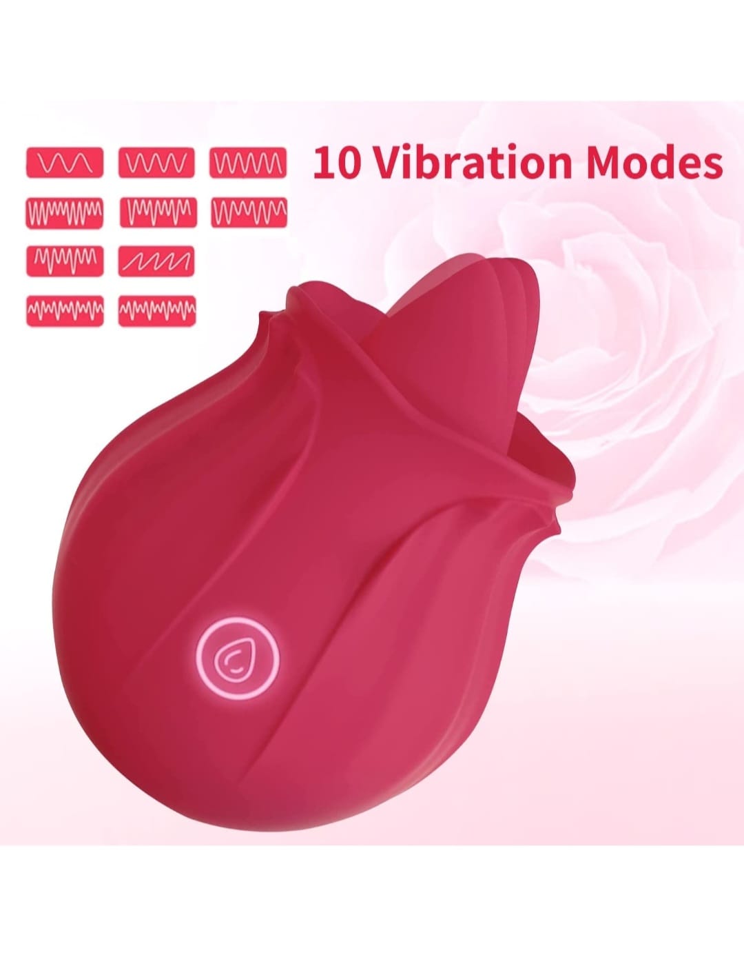 Licking Rose Toy Vibrator for Women (Pink) Licking Rose Toy Vibrator for Women (Pink)