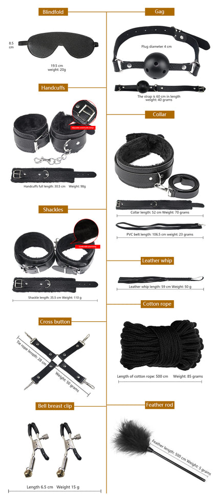 10 Piece Ultra Durable Bondage Set