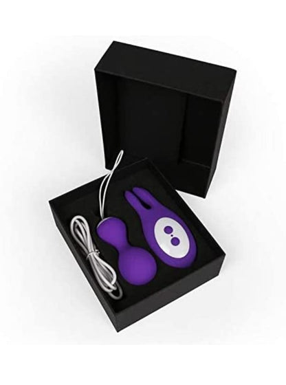 Small Massager with Bunny Ears & Remote Control Wireless with 6 Modes