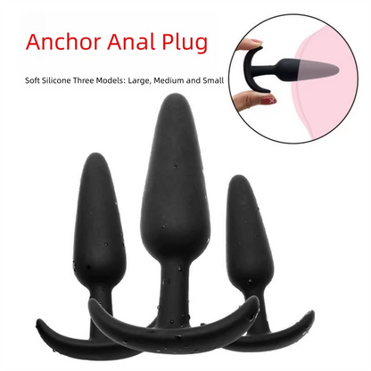 3 Piece Silicone Slim Anal Butt Plug Set