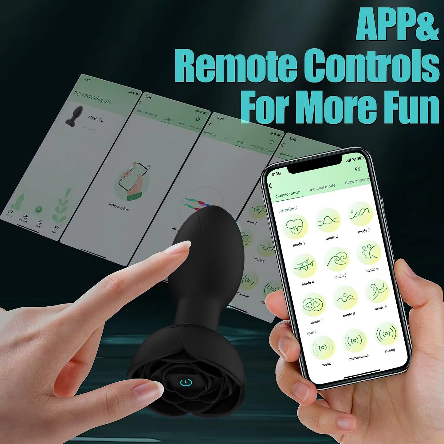 APP Controlled Anal Plug USB Rechargeable