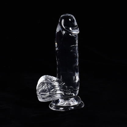 5.4 Inch Realistic Transparent/Opaque Dildo