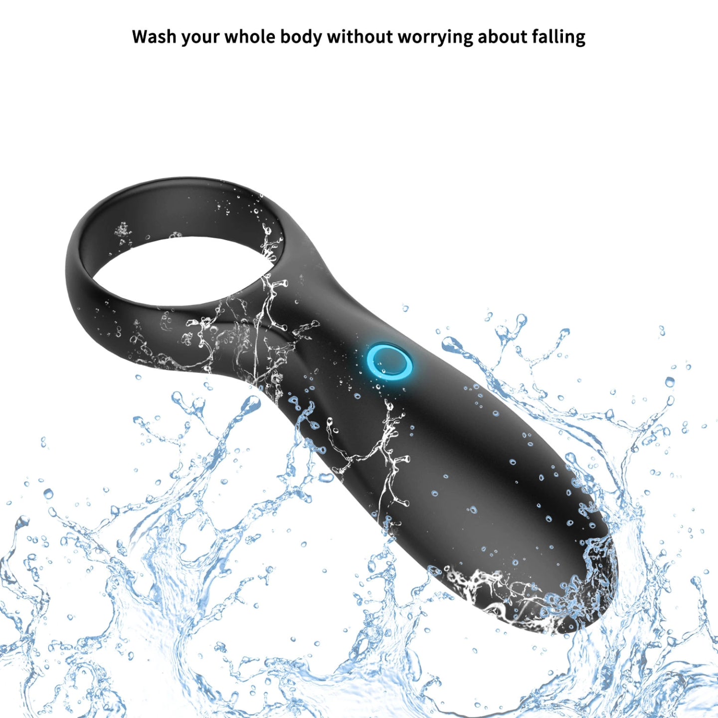 Full Silicone Vibrating Cock Ring - Waterproof Rechargeable Penis Ring Vibrator - Sex Toy for Male or Couples