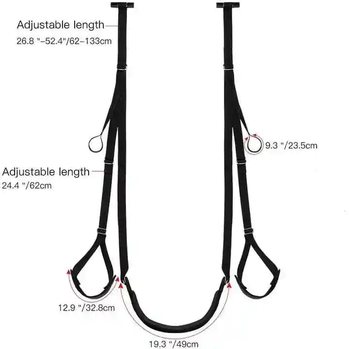 Sex Swings for Doors 150Kg (330Lb)
Adult Swing Seat Indoor, BDSM Swingdoor for free Standing, Swings for Adults Over The Door, Bondage Set SM Sex Toys for Couples Flirt Play Fetish Cosplay