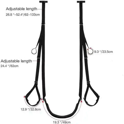 Sex Swings for Doors 150Kg (330Lb)
Adult Swing Seat Indoor, BDSM Swingdoor for free Standing, Swings for Adults Over The Door, Bondage Set SM Sex Toys for Couples Flirt Play Fetish Cosplay