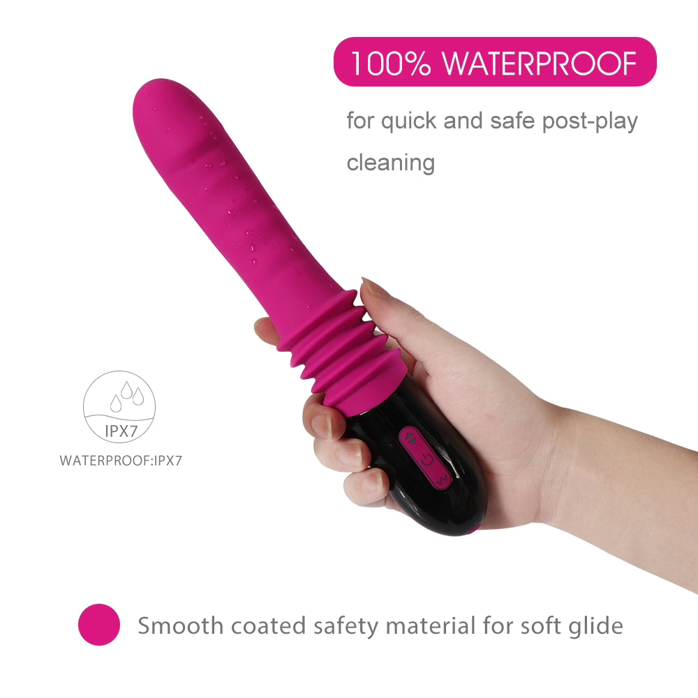 9.8 Inch G Spot Thrust Vibrator, Adult Sex Toys, Clitoral Stimulator Dildo, 10 Vibrational Modes, 1.8 of Thrust, USB Rechargeable, Female or Couples Entertainment