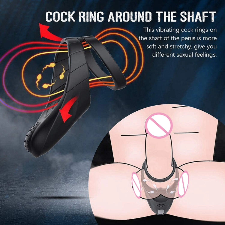 Dual Cock Ring Vibrator, Dual Motor Cock Ring for Penis Erection, Penis Stimulator with 10 Vibration Modes, Penis Erection Massager Toys for Couples