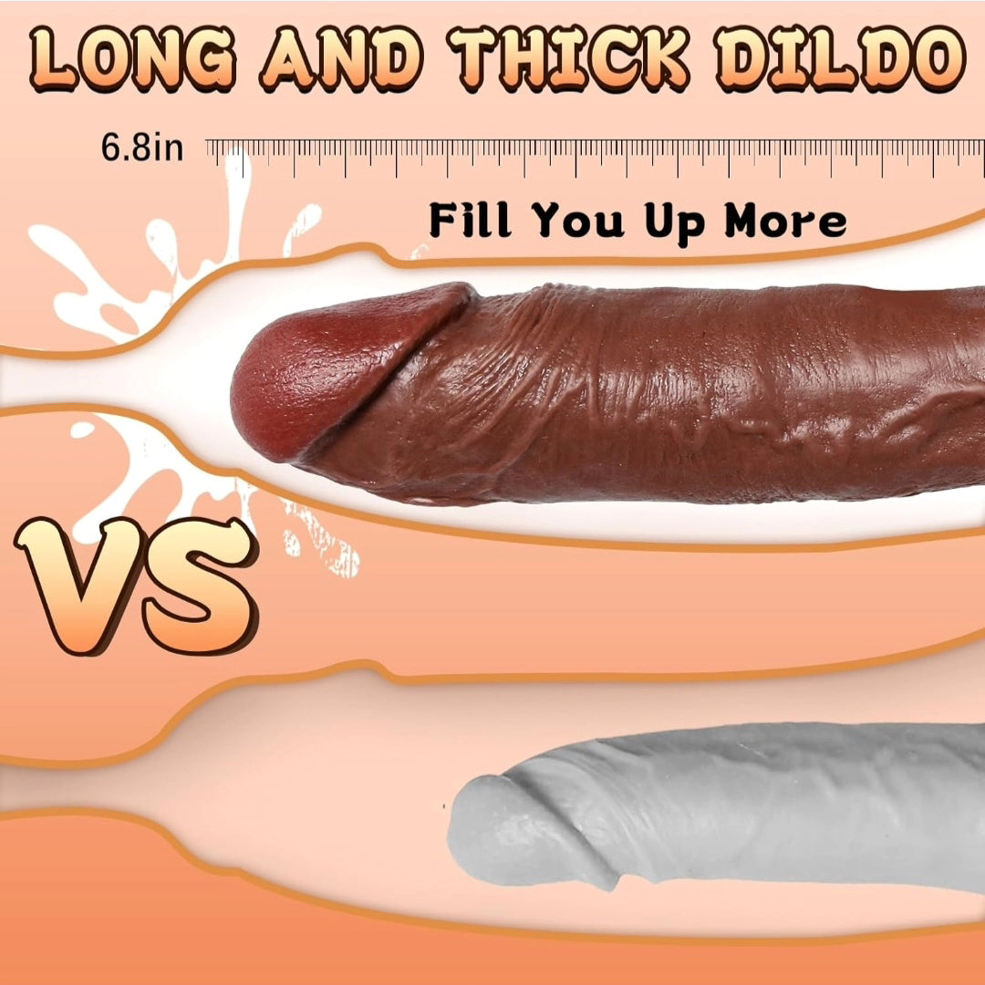 9 Inch Dildo Toy with Strong Suction Cup for Men & Women, Adult Toy Realistic Lifelike Penis Huge Dildo for G Spot Stimulation Play, Soft Silicone Thrusting Dildos for Couples