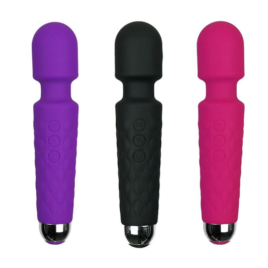 Magic Wand Massager, USB Rechargeable, 8 Powerful Speeds & 20 Pulsating Patterns for Intense Pleasure and Arousal.