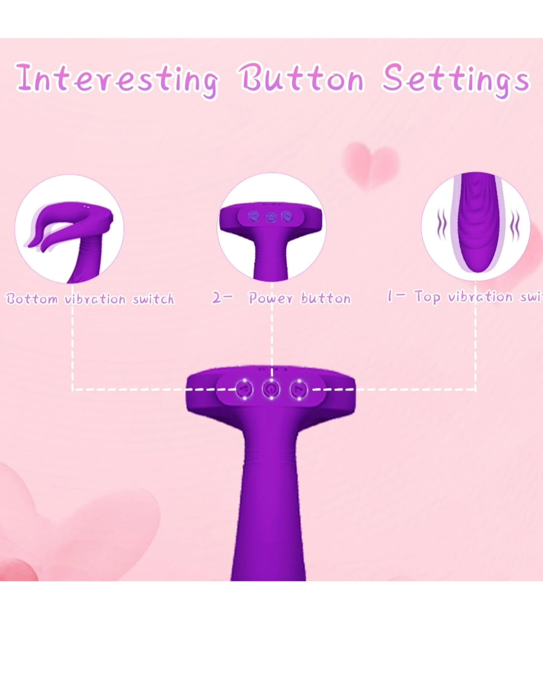 G Spot Vibrator Sex Toys for Women, Wearable Unique Textured Couples Sex Toys, 20 Double Vibration Modes Thrusting Dildo Adult Toys for Women, Waterproof Clitoral Stimulator Anal Women Sex Toys