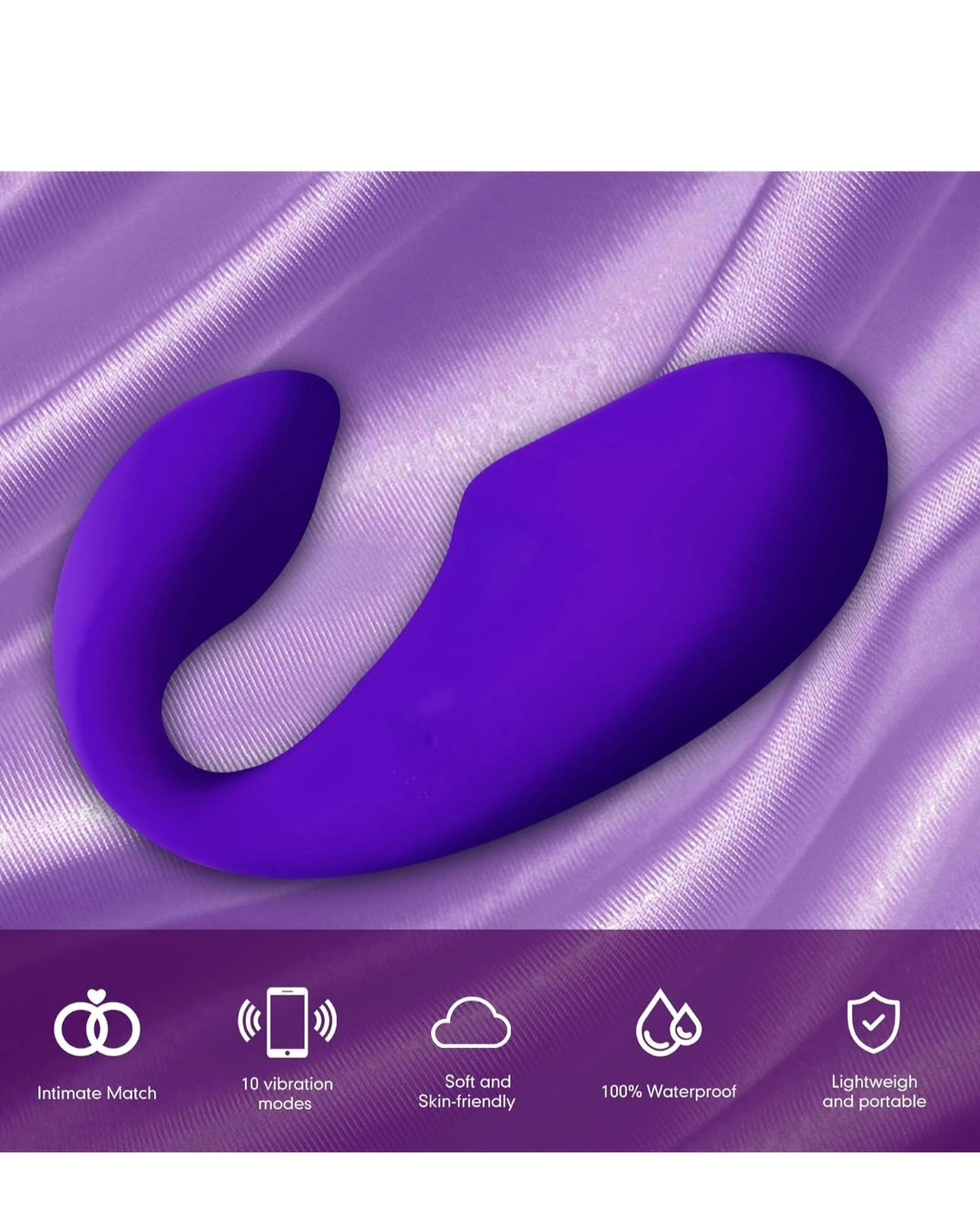 APP Remote Control Vibrator, Female Adult Toys Wearable Panty Style Couple Vibrator, 10 Vibration Modes, Waterproof G-Spot Clitoral Stimulator (Purple)