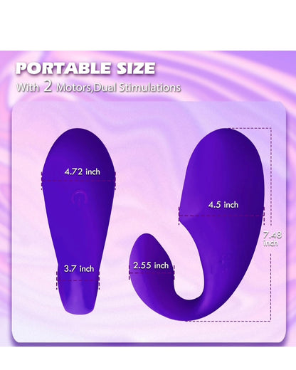 APP Remote Control Vibrator, Female Adult Toys Wearable Panty Style Couple Vibrator, 10 Vibration Modes, Waterproof G-Spot Clitoral Stimulator (Purple)