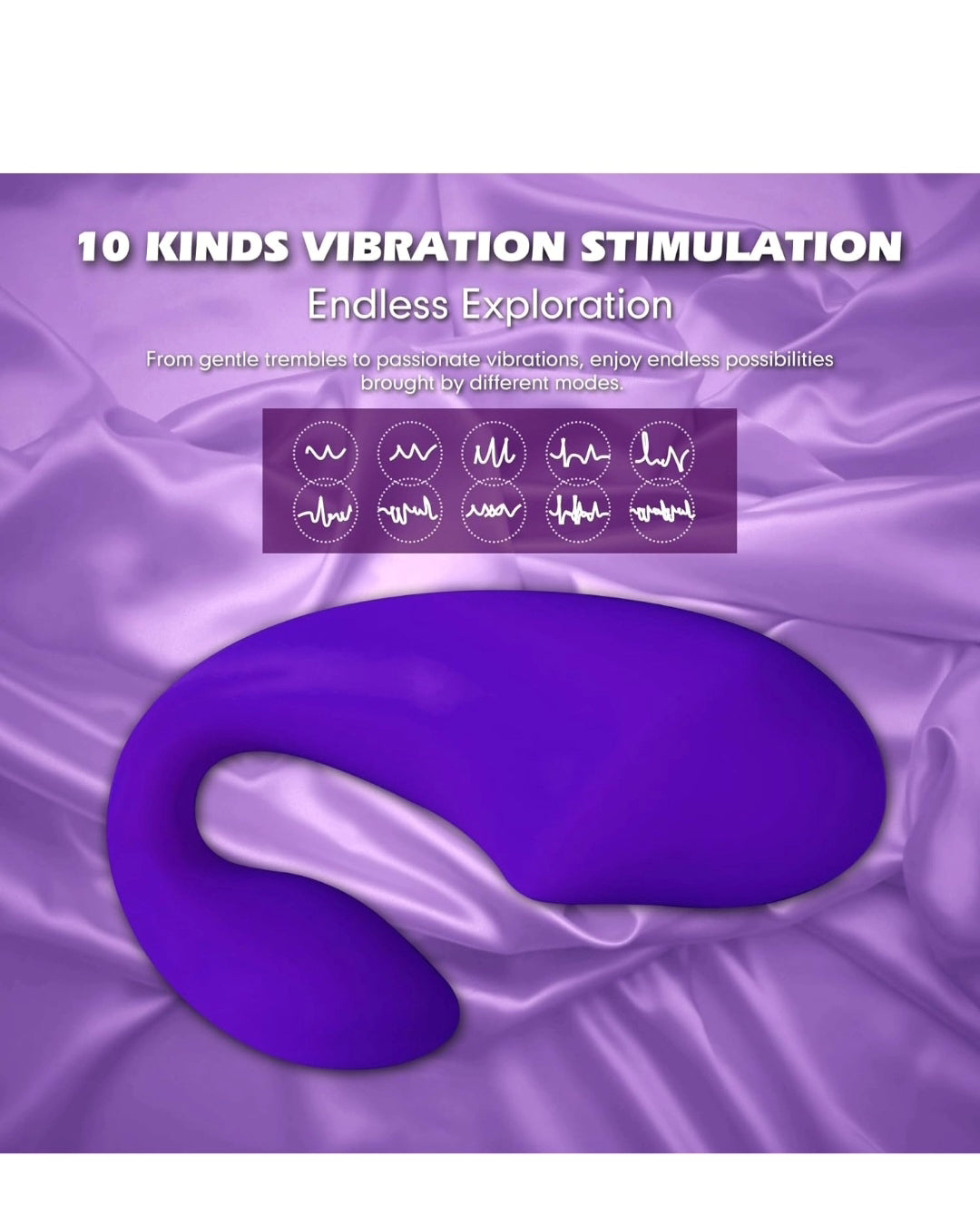 APP Remote Control Vibrator, Female Adult Toys Wearable Panty Style Couple Vibrator, 10 Vibration Modes, Waterproof G-Spot Clitoral Stimulator (Purple)