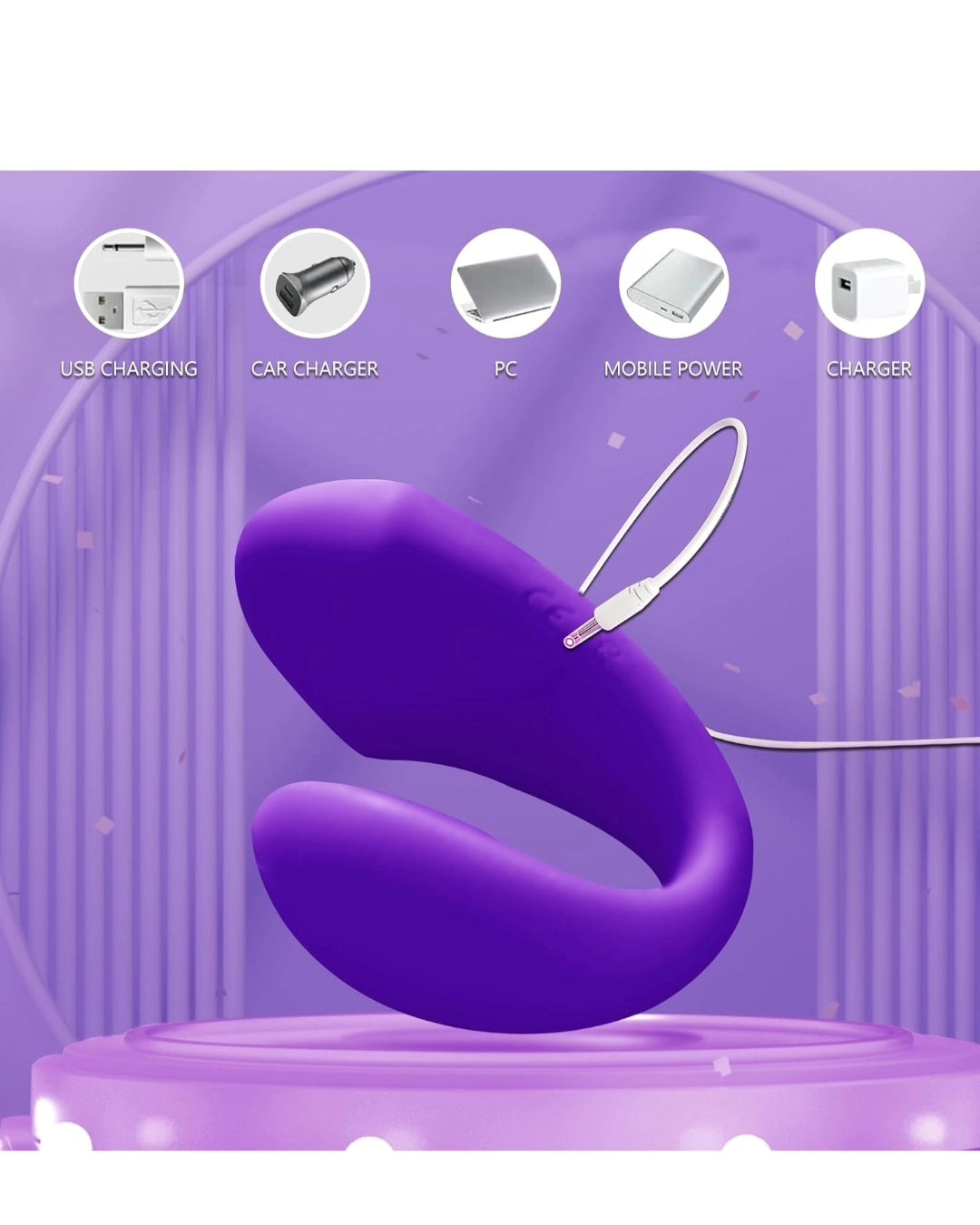 APP Remote Control Vibrator, Female Adult Toys Wearable Panty Style Couple Vibrator, 10 Vibration Modes, Waterproof G-Spot Clitoral Stimulator (Purple)