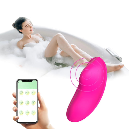 Wearable Vibrator Vibrating Panties with APP Control, Silicone Clitoral Vagina Stimulator Clit Nipple Teaser Adult Toy with 9 Vibration for Women Couple and Beginners