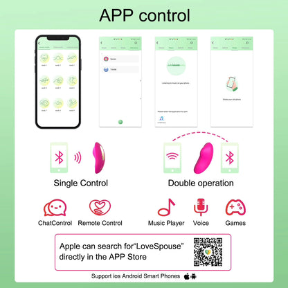 Wearable Vibrator Vibrating Panties with APP Control, Silicone Clitoral Vagina Stimulator Clit Nipple Teaser Adult Toy with 9 Vibration for Women Couple and Beginners